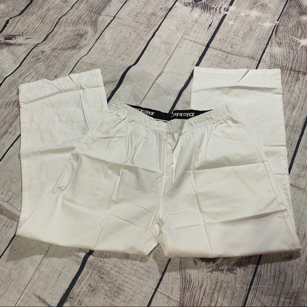 NEW LARGE PETITE DICKIES WHITE SCRUB PANTS